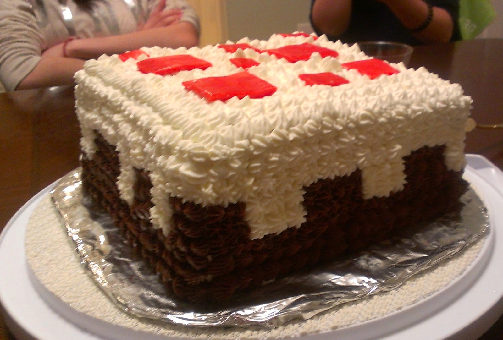 Minecraft Ice Cream Cake