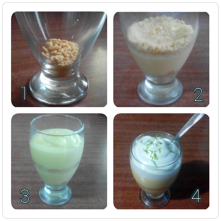 Pie de limón en copas