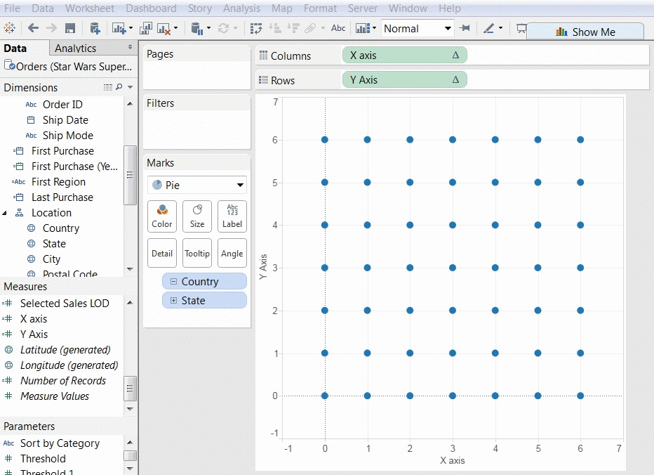 tableau gurus trellis chart in tableau with pie chart grids trellis chart tableau