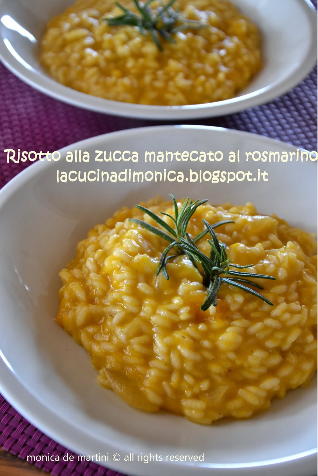 risotto alla zucca mantecato al rosmarino