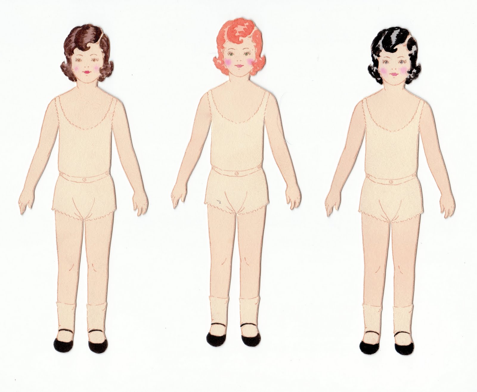 The Paper Collector: Handmade paper dolls, c. 1920s-1930s