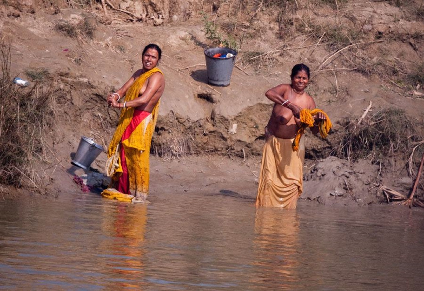 Nude Bathing In Ganges River