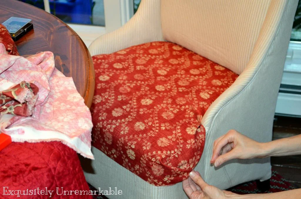 How To Recover A Wing Chair Seat DIY