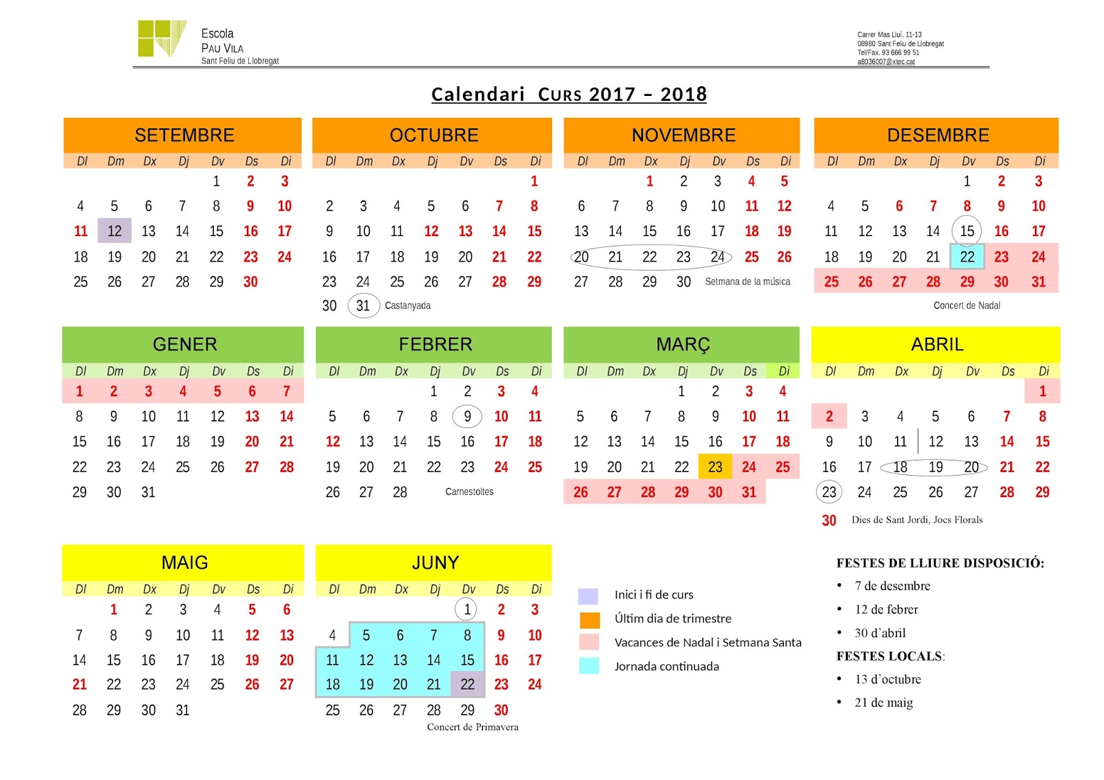 Lista 94+ Imagen De Fondo Calendario Escolar 20172018 Para Imprimir El