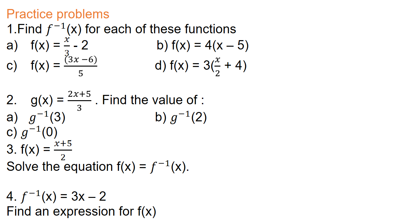 Math 10: Chapter 3 FUNCTIONS
