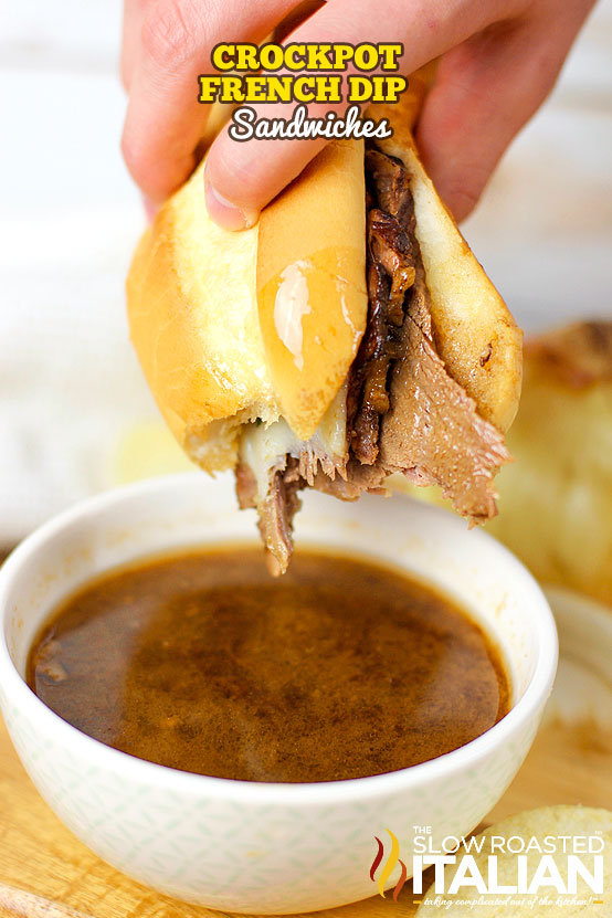Crockpot French Dip Sandwiches