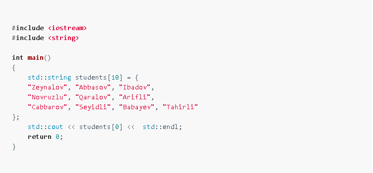 C++ Massivlər ~ IT Step