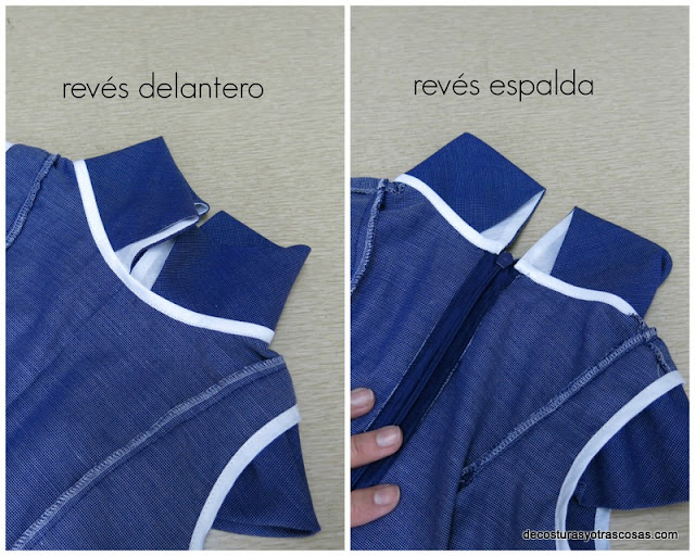 vestido infantil con cuello trapecio