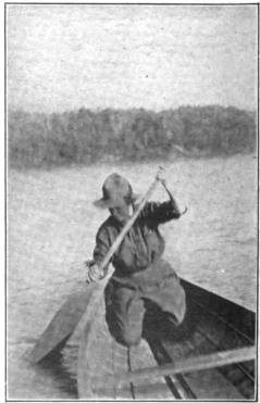 Kathrene Pinkerton in the ideal position for rowing in her canoe