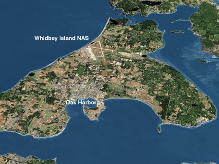 The major base is called NAS Whidbey Island. There is a small ...