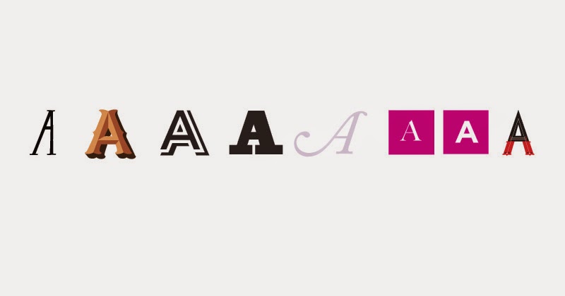 8 designs of the letter "A"