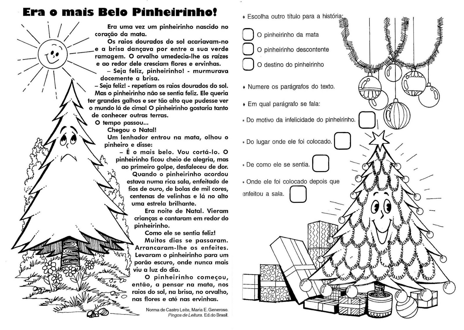 Atividades de Natal: Textos com interpretação!-ESPAÇO EDUCAR