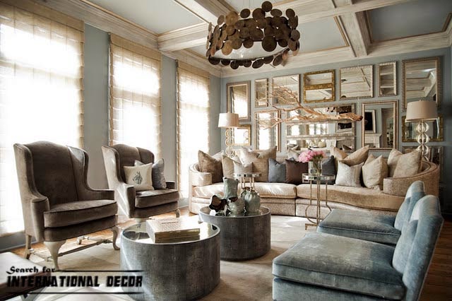 American style in the interior design and houses 