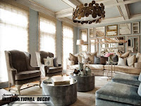 American style in the interior design and houses