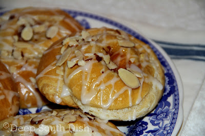 An easy cream cheese filled danish made from crescent rolls and your favorite jam or preserves.