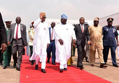 d Photos: President Buhari arrives Lagos for the commissioning of Nigerian Navy ships