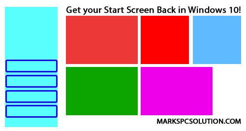 Windows 10 Start Menu with Live Tiles