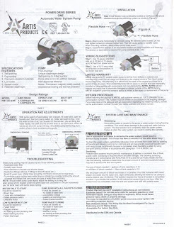 Class A Customs: WFCO Artis Water Pump Model # PDS1-130-1240E classAcustoms