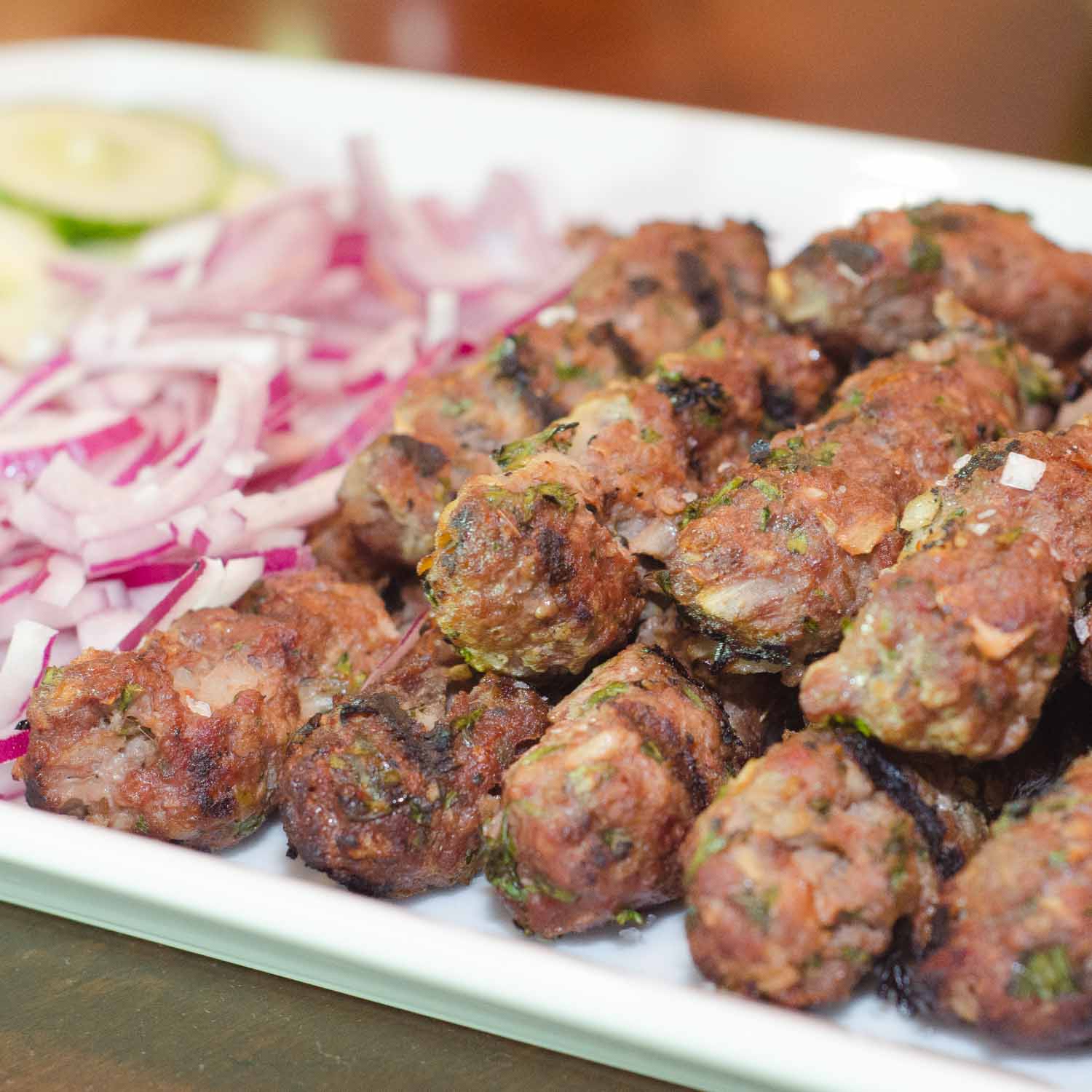 Beef Kofta Kebabs with Garlic-Tahini Sauce - Simple Awesome Cooking