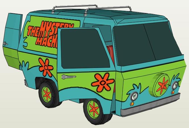 PAPERMAU: Scooby-Doo - The Mystery Machine Paper Model - by DUMDUMBOT