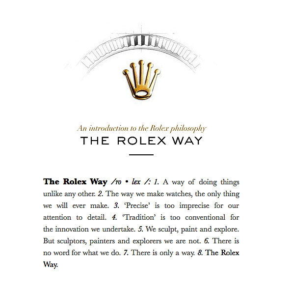 the rolex way book