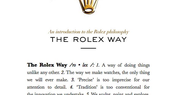 the rolex way