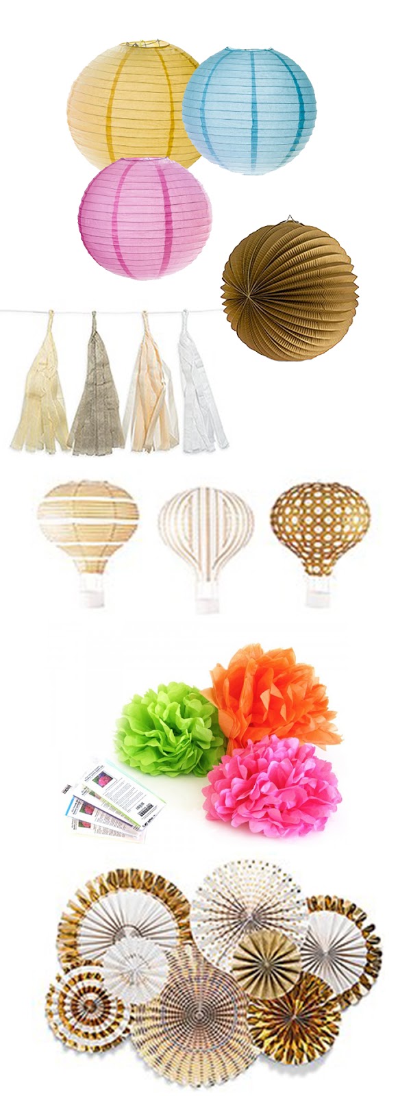 We love to party! Party decorating inspiration and supplies from Creative Bag.