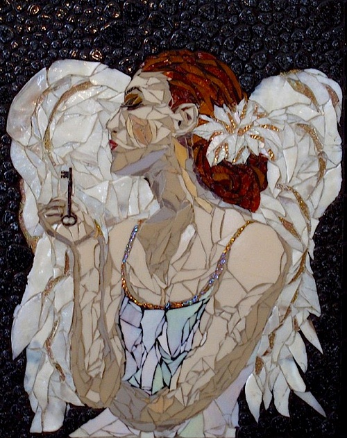 mosaic painting by Laura Harris