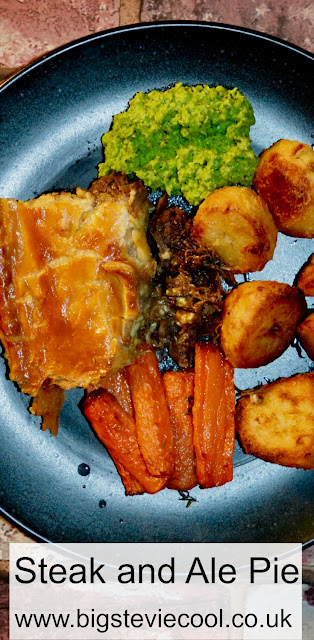 A classic slow cooked steak and ale pie recipe with a twist