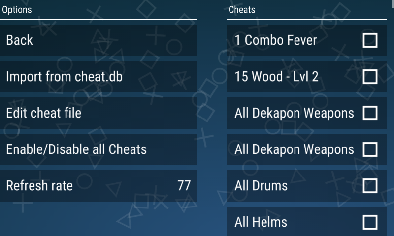 Ppsspp cheats for android Ppsspp cheats for android