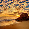 Beach Sunset Scenery Wallpaper