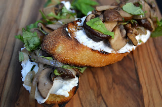 Mushroom and Goat Cheese Crostini