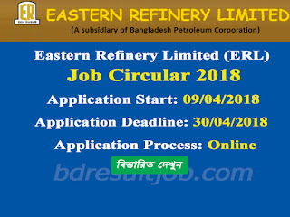Eastern Refinery Limited (ERL) Job Circular 2018