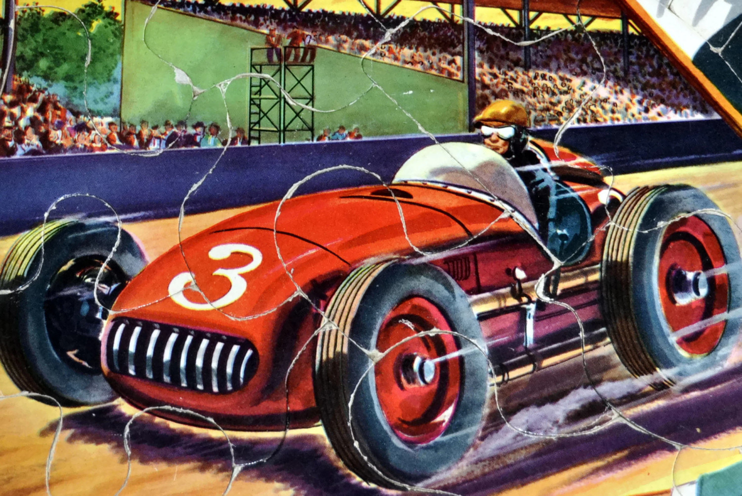 Deadly Curves 1950's Whitman Race Car Puzzle