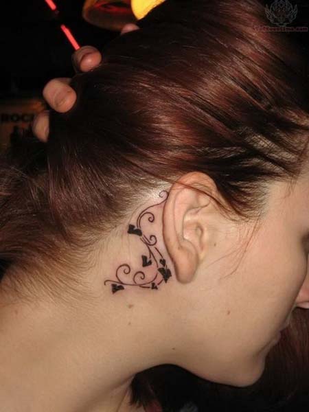 Tatuagens femininas atrás das orelhas Tatuagens femininas atrás das orelhas