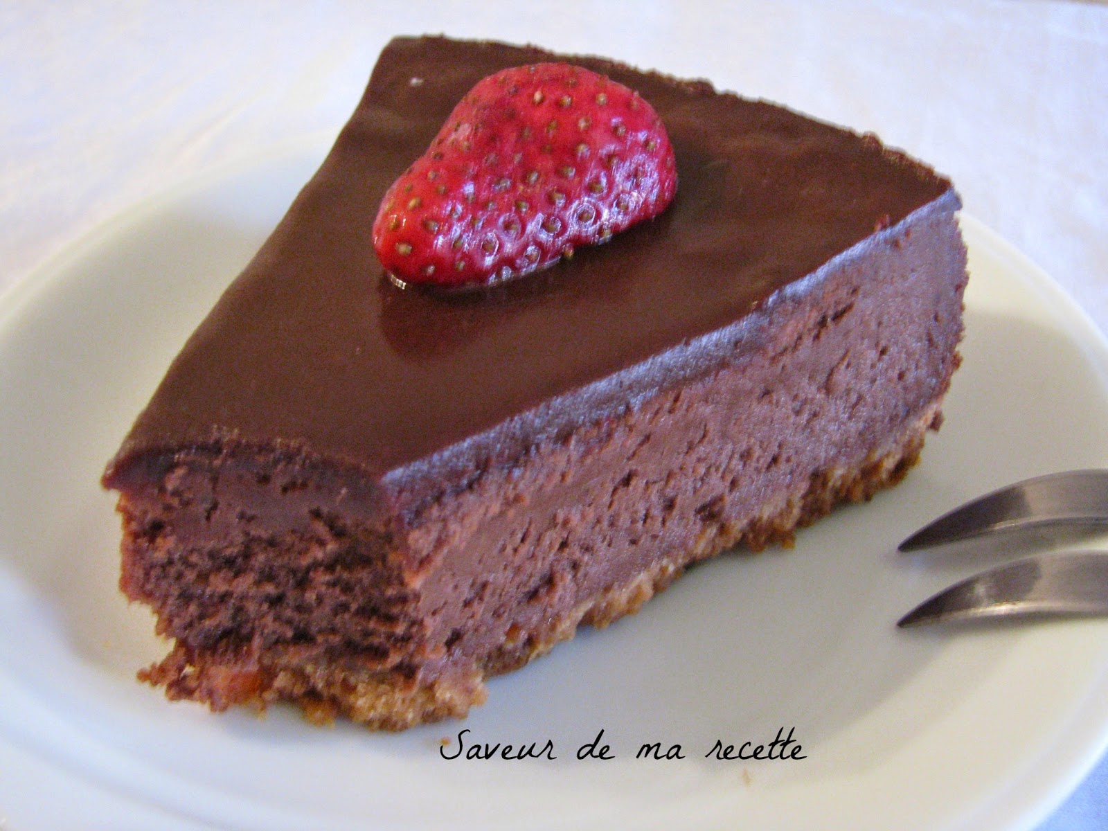 Saveur de ma recette Cheesecake au chocolat