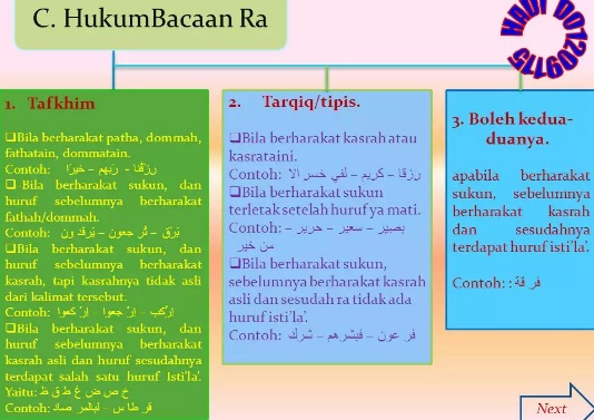 Pengertian, Cara Membaca dan Contoh Bacaan Ra’ Tafkhim