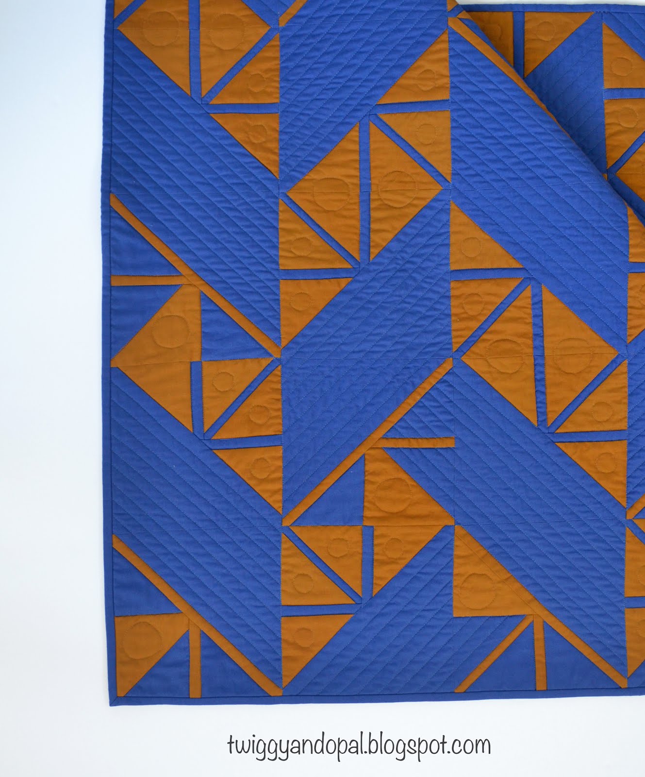 Twiggy and Opal Bridges Two Color Quilt