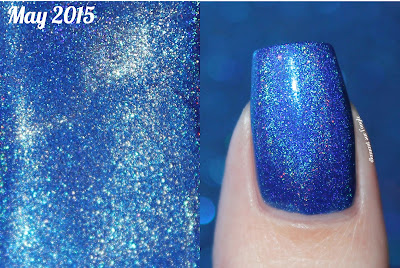 Comparison of Blue holographic nail polishes from Enchanted Polish