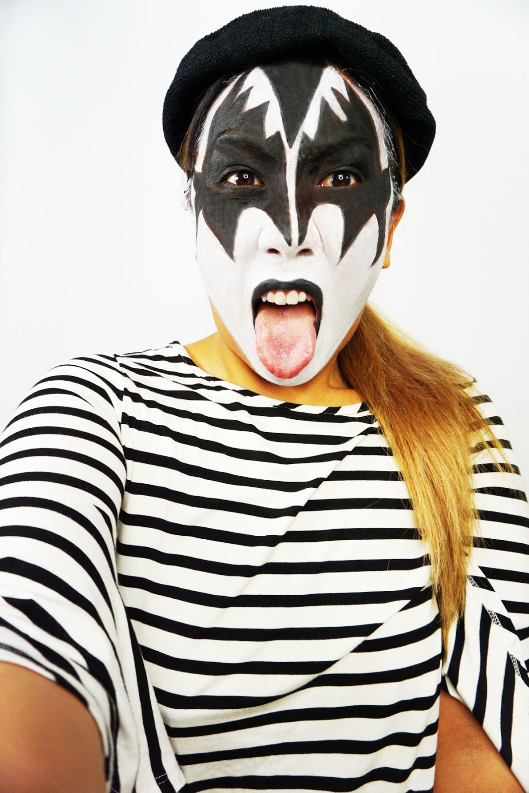 Easy & Last Minute Halloween Costume French Kiss Makeup By RenRen