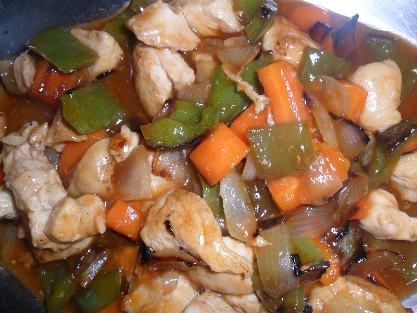 La cocina de Noro: Receta: Pollo con verduras en salsa agridulce