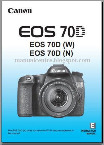Canon EOS 70D Manual Cover