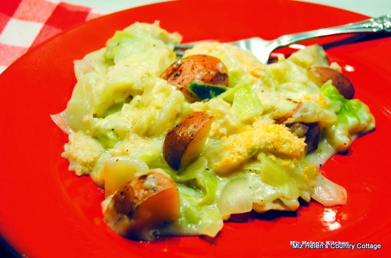 Baked Creamed Cabbage with Potatoes at Miz Helen's Country Cottage