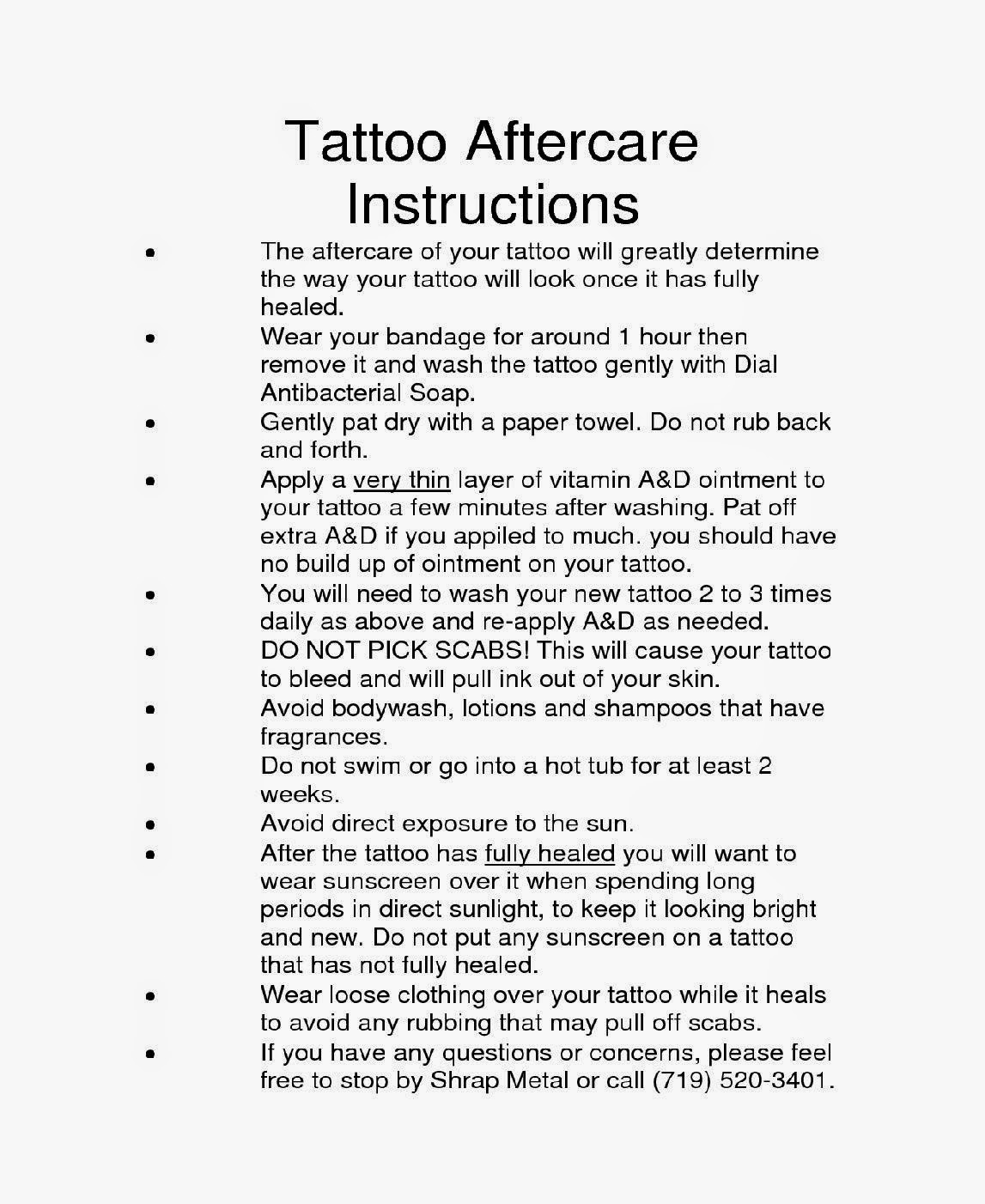 Tattoo Aftercare  Tattoo Designs