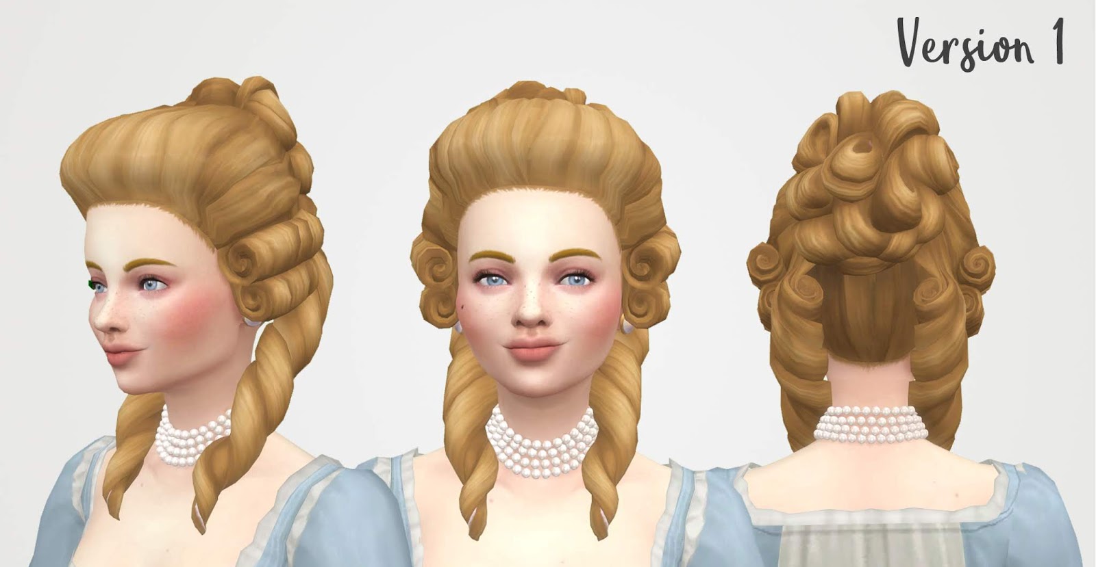 TS4 Rococo Updo History Lover's Sims Blog