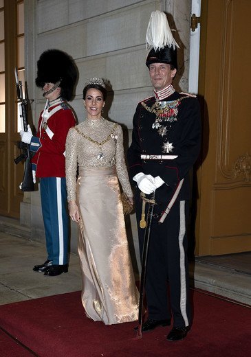 Crown Princess Mary wore a maxi gown by Jesper Høvring. Jesper Høvring AW18 collection. Princess Marie is wearing a Rikke Gudnitz gown