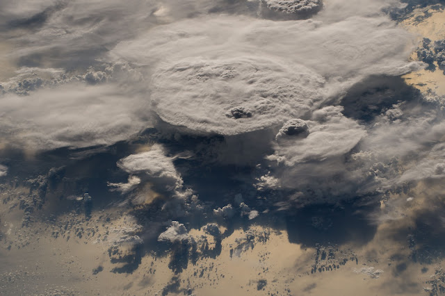 Clouds over Pacific Ocean seen from the International Space Station