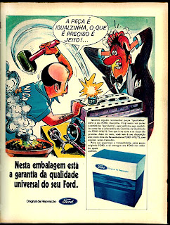 propaganda peças Ford - ilustração amigo da onça - 1970; propaganda década de 70; Brazil in the 70s; Reclame anos 70; História dos anos 70.