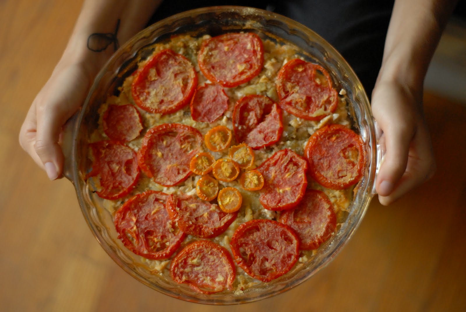 This Vegan House CSA Cooking Eggplant Tomato Casserole Remix