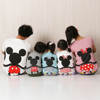 Cartoon Mouse Pattern Pullover Family T-Shirt